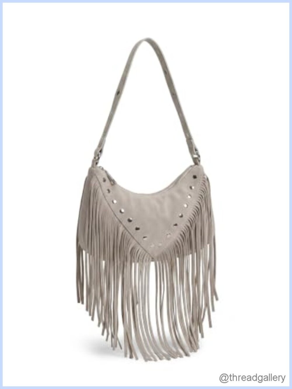 Women's Studded Fringe Tassel Faux Leather Shoulder Bag Y2K Purse